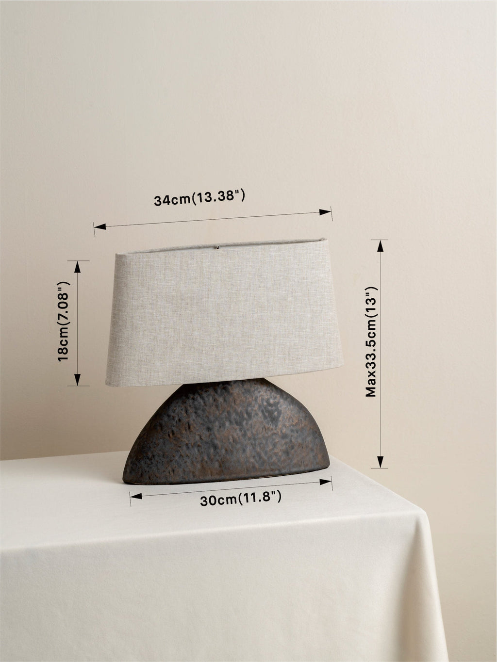Pitti - bronze ceramic table lamp
