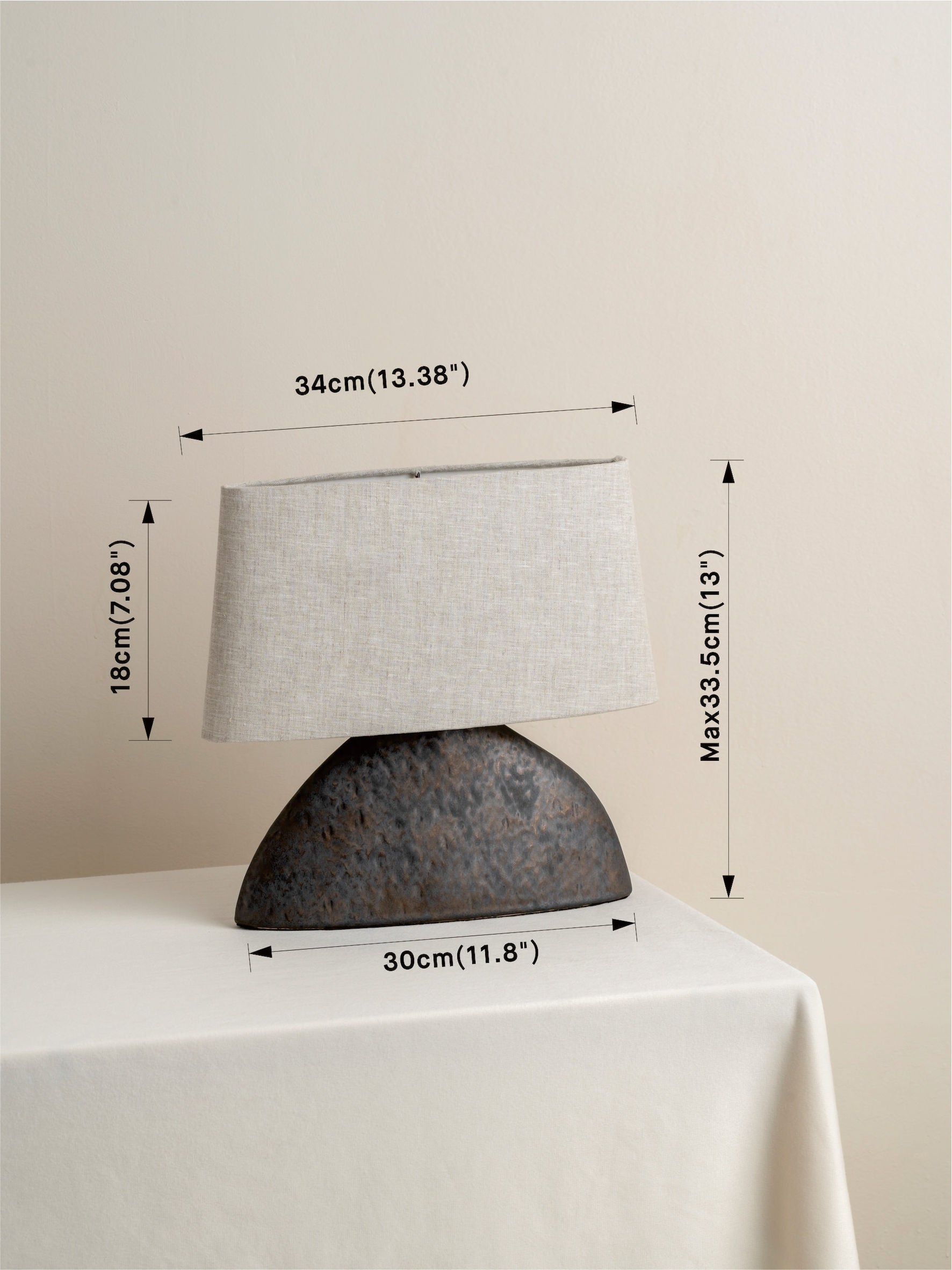 Pitti - bronze ceramic table lamp