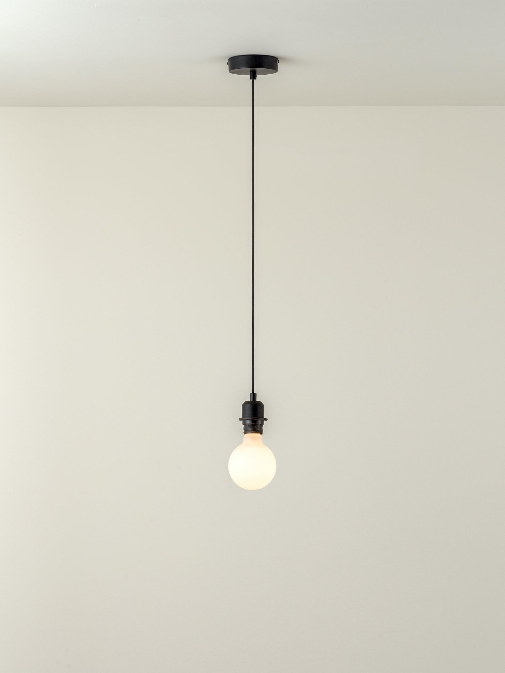 Capel - 1 light matt black drop cap lampholder kit