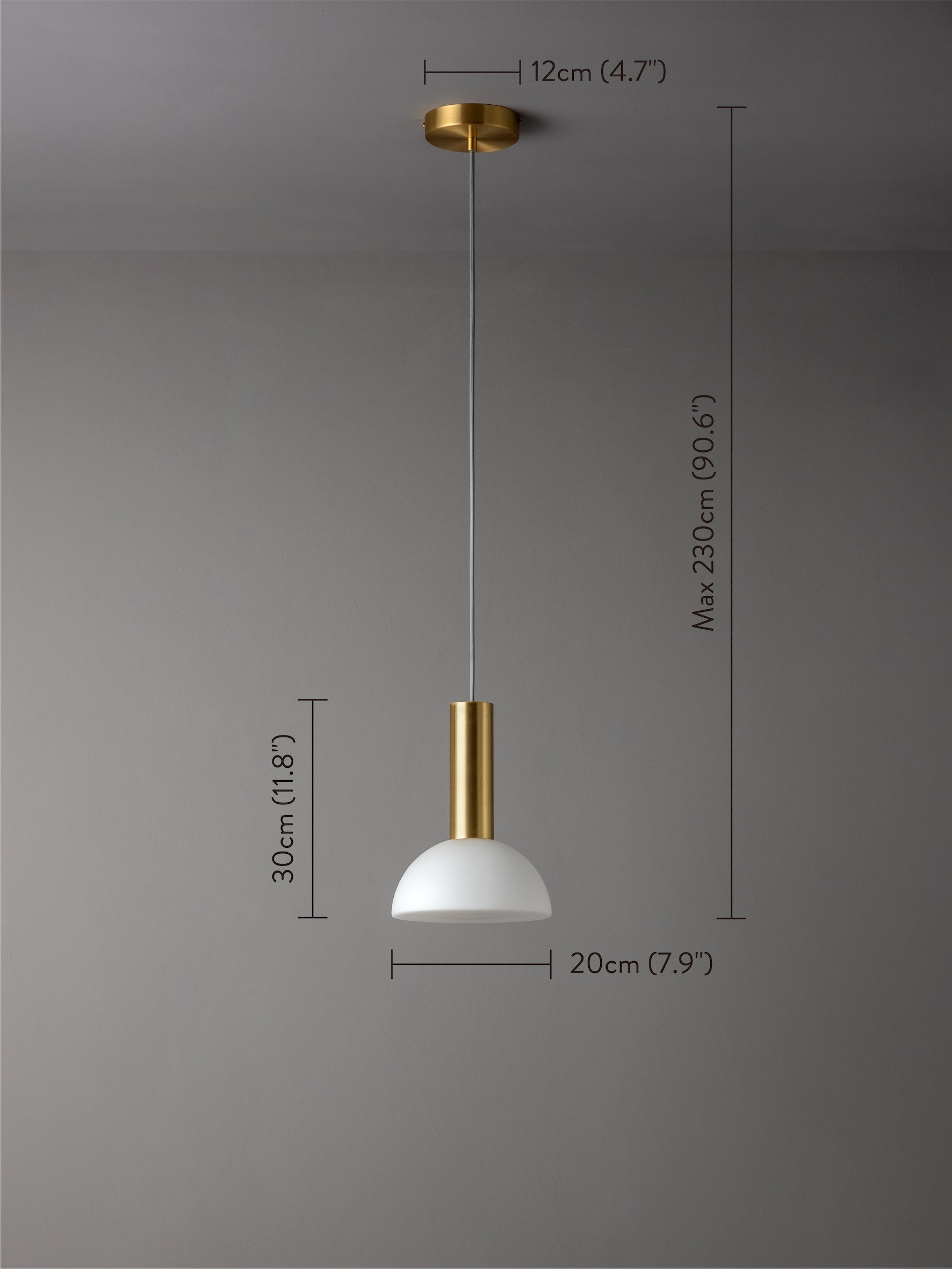 Silio - 1 light brushed brass and opal pendant