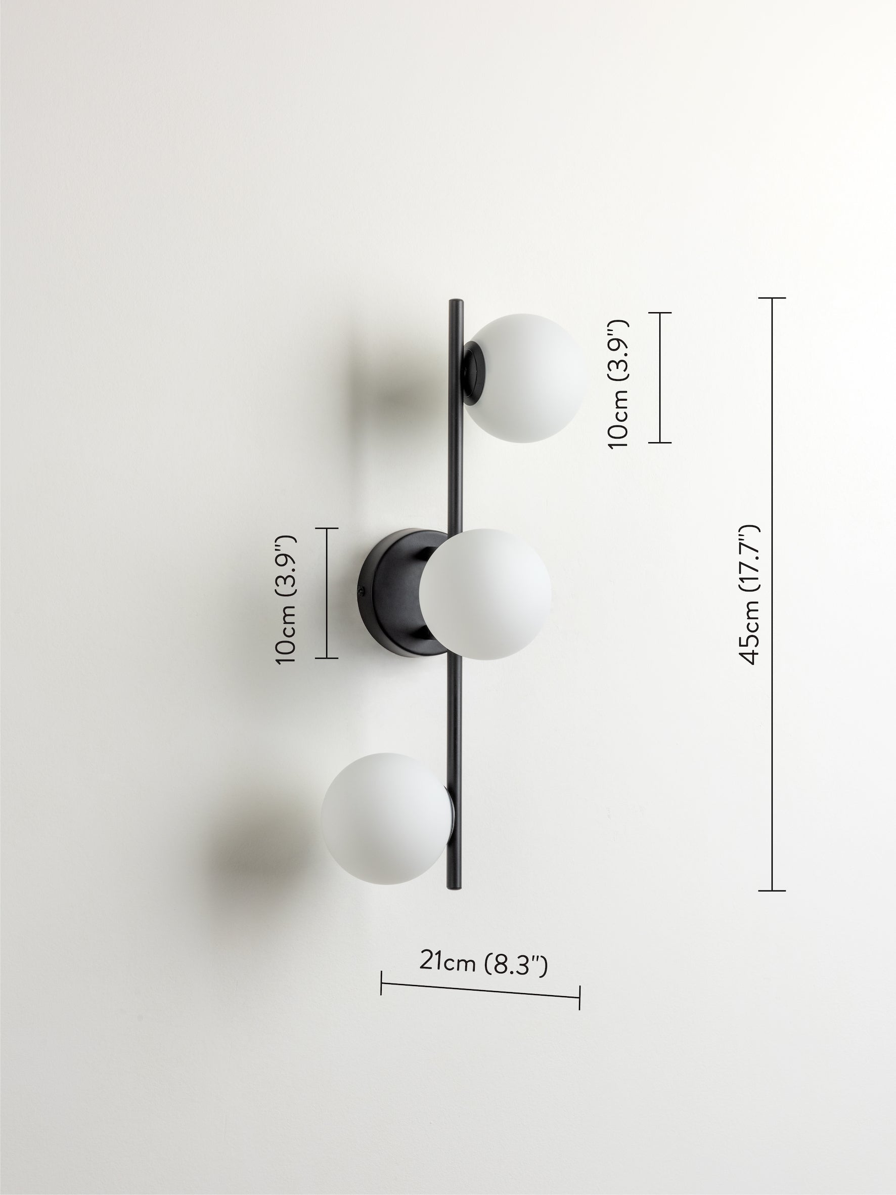 Coro - 3 light bronze and opal ceiling / wall