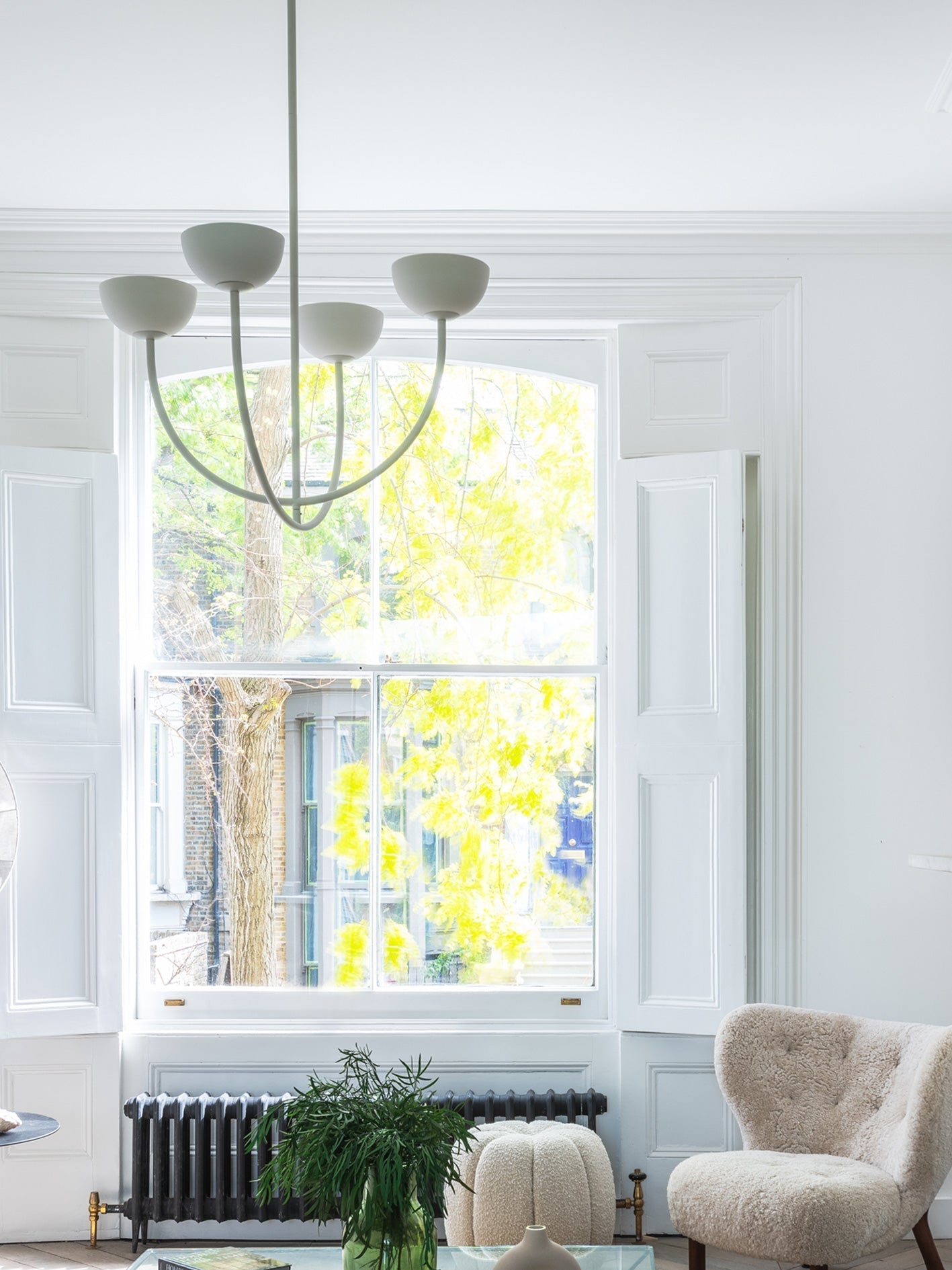 Ruzo - 4 light warm white porcelain ceiling pendant