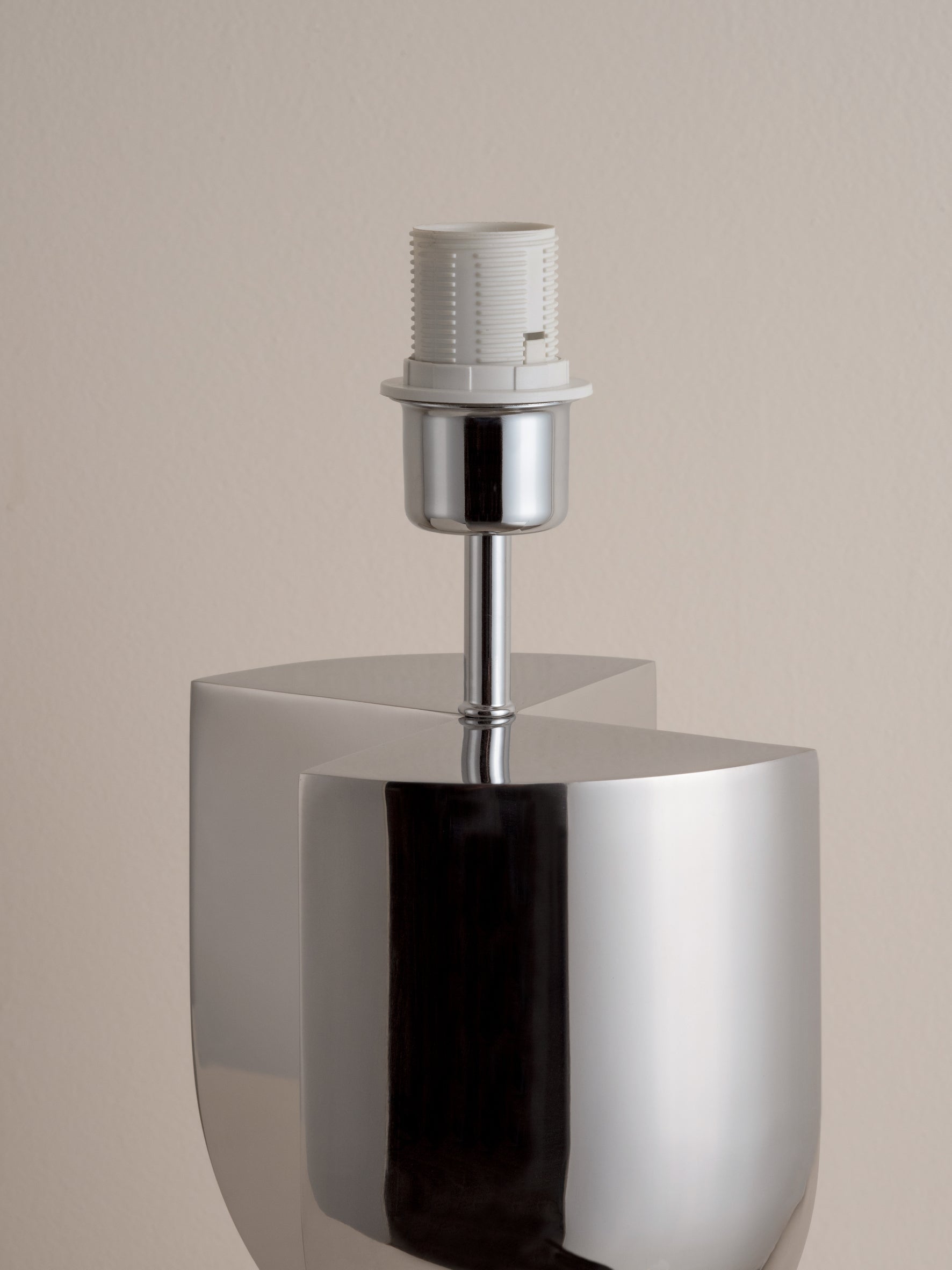 Editions chrome lamp with + bronze shade