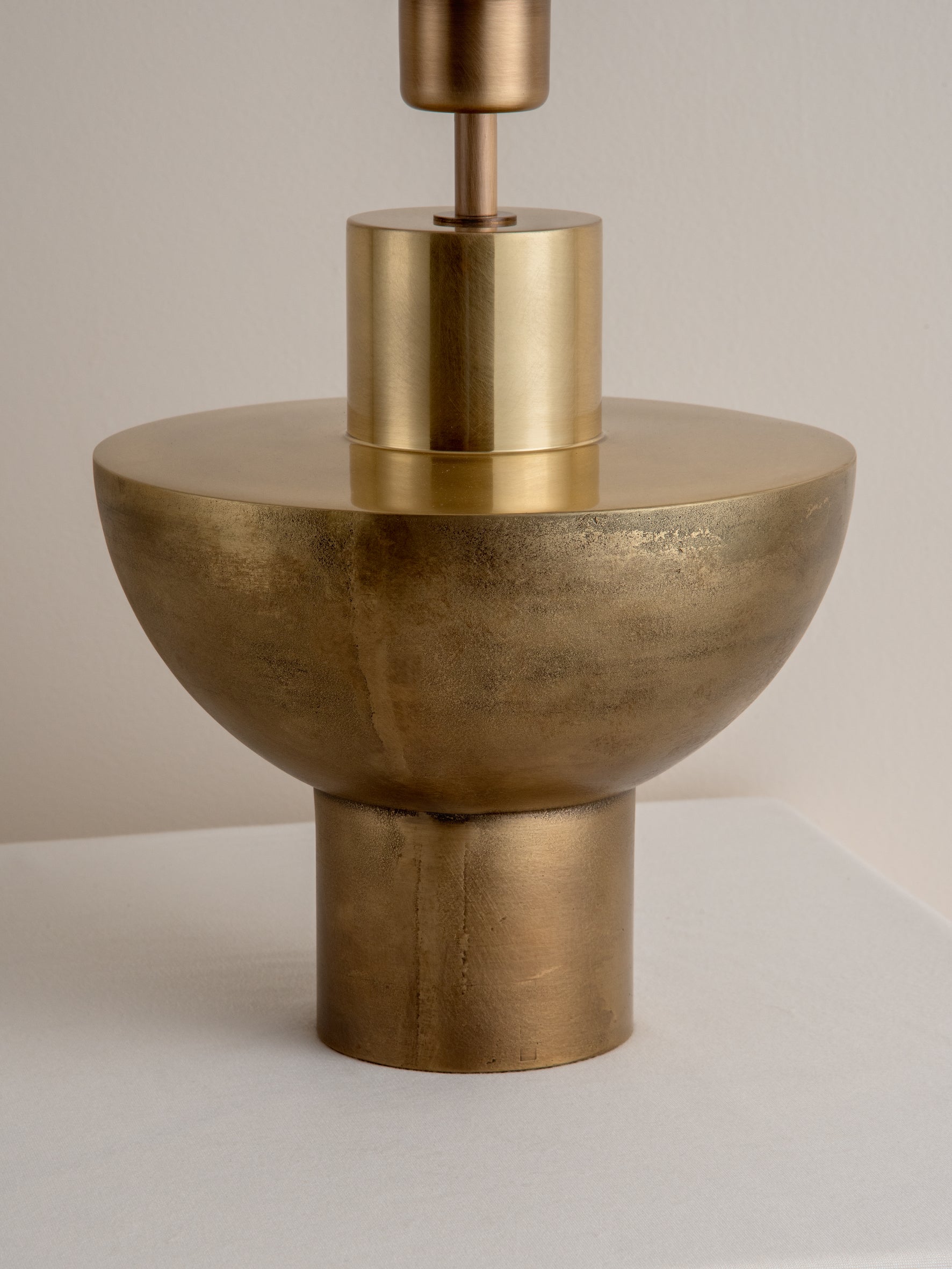 Editions brass lamp with + aged brass shade