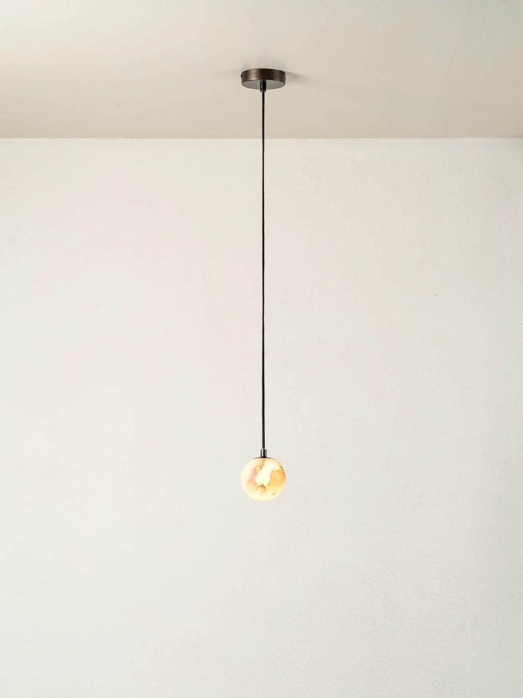 Globa - alabaster glass and bronze ceiling pendant