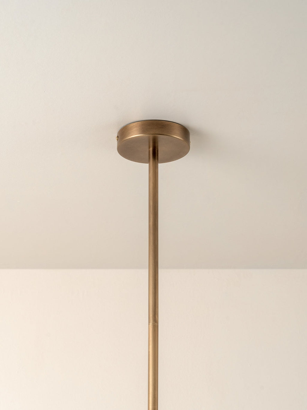 Perry - 6 light aged brass and opal pendant