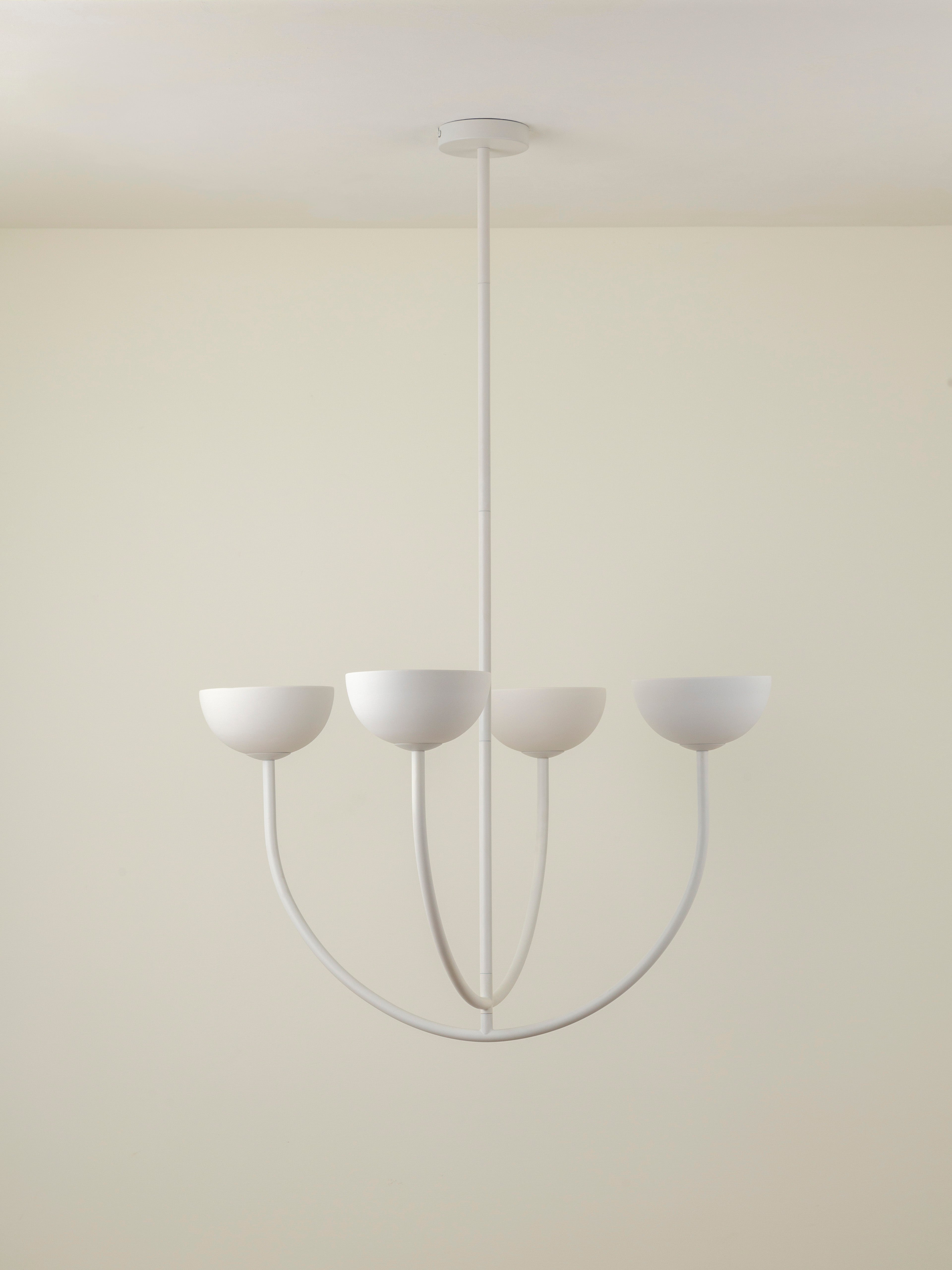 Ruzo - 4 light warm white porcelain ceiling pendant