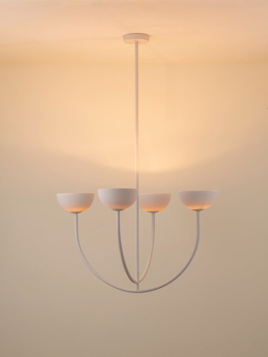 Ruzo - 4 light warm white porcelain ceiling pendant