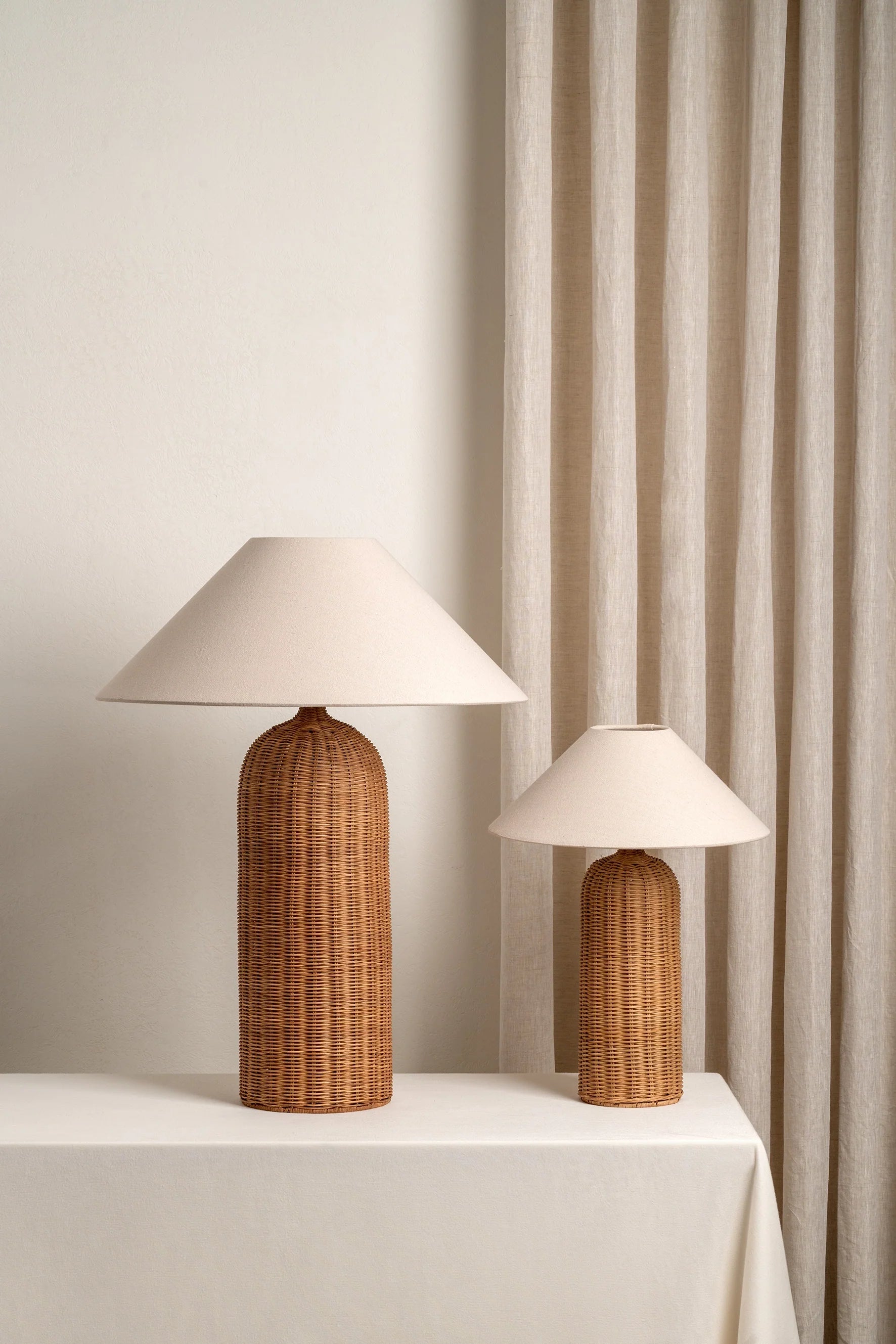 Ensia - extra large rattan table lamp