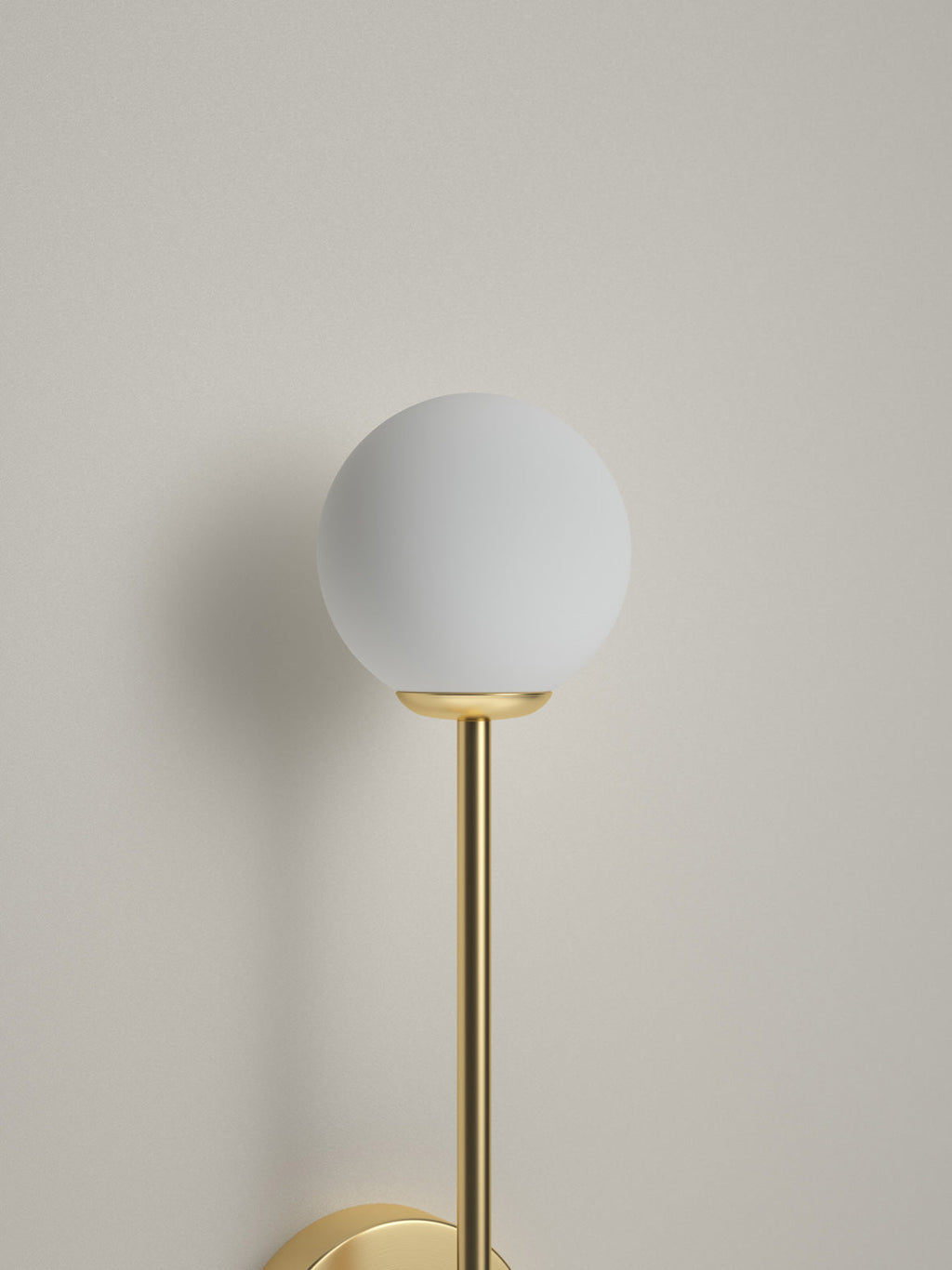 Chelso - brushed brass and opal wall light