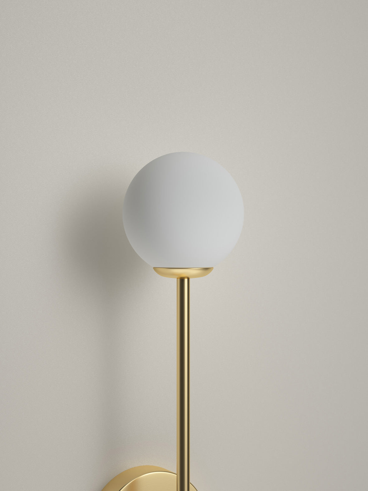 Chelso - brushed brass and opal wall light