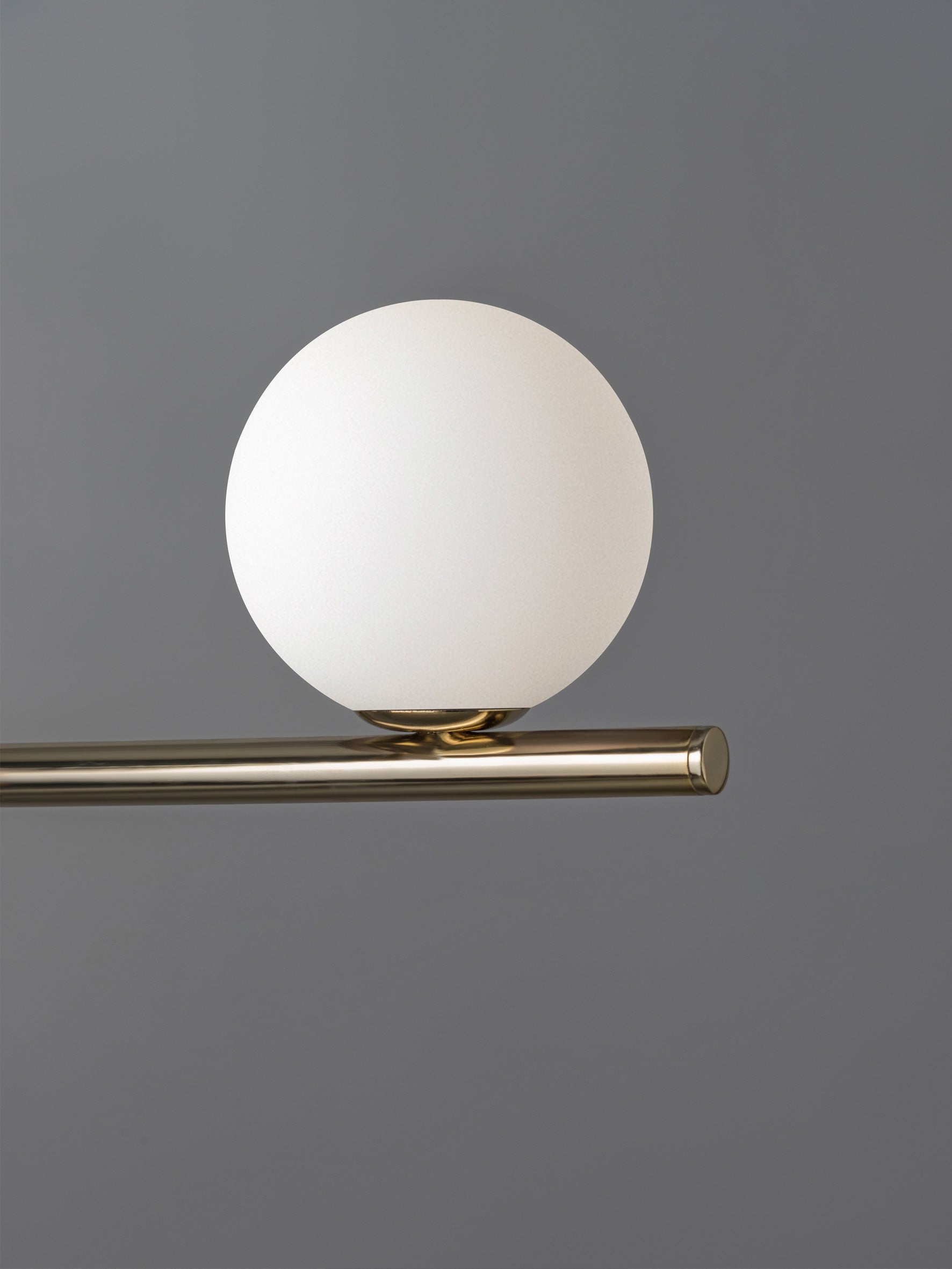 Perch - 4 light brass and opal pendant bar